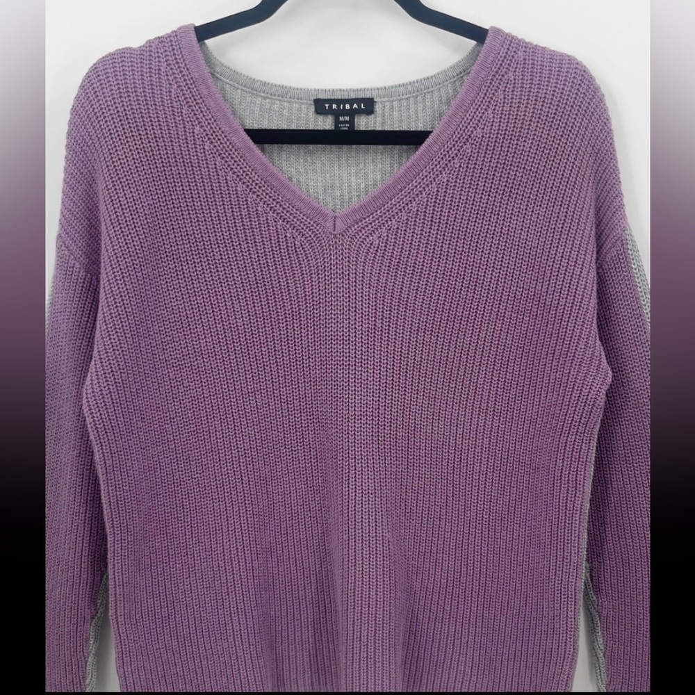 (#112)TRIBAL Colorblock Sweater - Picture 3 of 4